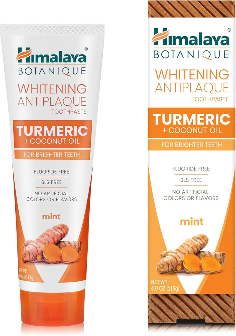 Himalaya Botanique Whitening Antiplaque Toothpaste with Charcoal + Black Seed Oil, Fluoride Free, for Whiter Teeth, 4 oz, 2 Pack… Infinity Warehouse