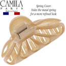 Camila Paris CP3082 French Hair Clips for Women for Thick Volume Hair, Beige, Girls Hair Claw Clips Jaw Fashion Durable and Styling Hair Accessories for Women, Strong Hold No Slip Grip, Made in France Camila