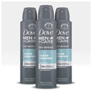 Dove Men+Care Antiperspirant Dry Spray Deodorant for Men Clean Comfort 48 Hour Sweat and Body Odor Protection 3.8 oz 3 Count DOVE MEN + CARE