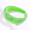 SP SOPHIA COLLECTION Women's Sparkling Crystal Padded Rhinestone Wide Bejeweled Hair Headband Party Hairband Hair Accessories in Lime SP Sophia Collection Store