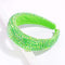 SP SOPHIA COLLECTION Women's Sparkling Crystal Padded Rhinestone Wide Bejeweled Hair Headband Party Hairband Hair Accessories in Lime SP Sophia Collection