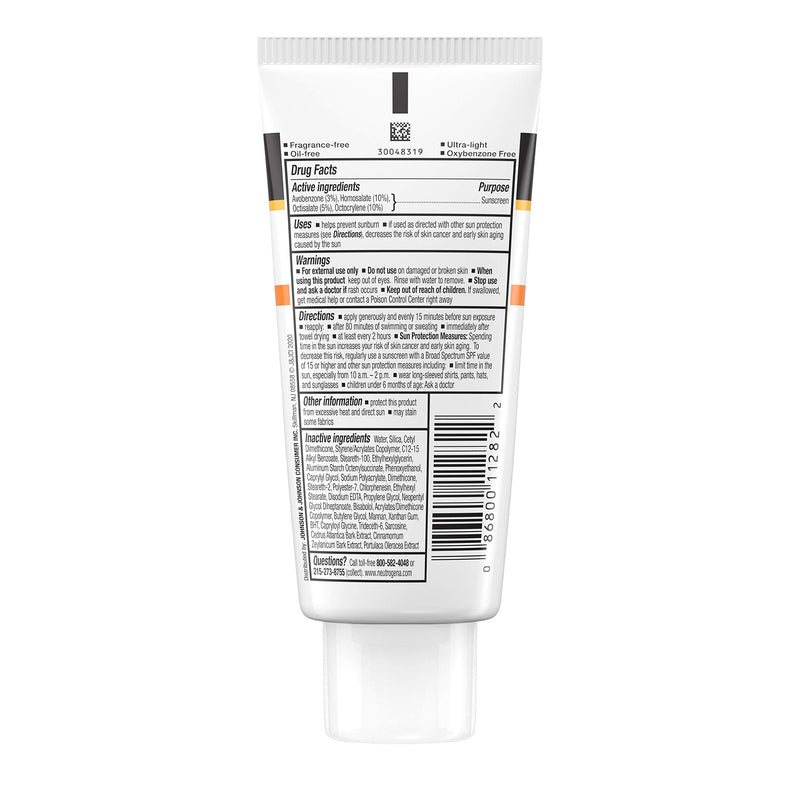 Neutrogena Clear Face Liquid Lotion Sunscreen for Acne-Prone Skin, Broad Spectrum SPF 50 UVA/UVB Protection, Fragrance & Oxybenzone Free Facial, Non-Comedogenic, Unscented, 3 Fl Oz Neutrogena