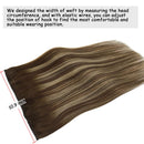 GOO GOO Human Hair Extensions Halo Hair Ombre Chocolate Brown to Honey Blonde 70g 12 Inch Hairpiece Remy Wire Hair Extensions Halo Straight Invisible Hair Extensions with Fish Line GOO GOO