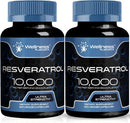 WELLNESS LABSRX Resveratrol 1000mg Capsules - 240 Count - Japanese Knotweed Extract Resveratrol - Pack of 2 Infinity Warehouse