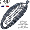 Camila Paris CP3100 7 inch French Banana Clip Hair Comb Classic Girls Updo Flexible Ponytail Holder Interlocking Banana Combs, Fashion Durable Styling Hair Accessories for Women, Made in France Camila