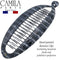 Camila Paris CP3100 7 inch French Banana Clip Hair Comb Classic Girls Updo Flexible Ponytail Holder Interlocking Banana Combs, Fashion Durable Styling Hair Accessories for Women, Made in France Camila