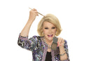 Joan Rivers Great Hair Day Fill-In Powder - Root Cover Up for Thinning Hair - Thicker and Fuller Hair (Dark Brunette) Joan Rivers Beauty