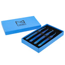 M LASH Set Of 4 Diamond Grip Eyelash Extensions Tweezers - Japanese Steel Lash Supply (Blue) M