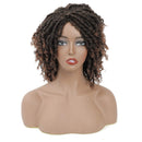 6" Black Short Dreadlock Wigs Braided Wigs for Black Women Kinky Twist Braiding Hair Faux Locs Crochet Hair Costume Cosplay Wigs Low Temperature Synthetic Fiber 200g(Brown) N/P