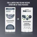 Schmidt's Aluminum-Free Vegan Deodorant Charcoal & Magnesium with 24 Hour Odor Protection, 4 Count for Women and Men, Natural Ingredients, Cruelty-Free, 2.65 oz Infinity Warehouse