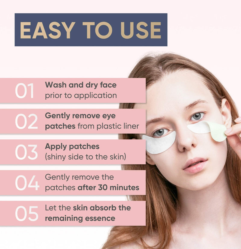 Collagen Under Eye Patches - Puffy Eyes, Dark Circles, Eye Bags, Wrinkles, Puffiness Treatment for Women & Men - Korean Skincare Hydrogel Eye Patches - Cooling Eye Gel Pads with Green Tea [5 Pairs] Elixir Premium Lab