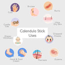 Calendula Skin Stick, Island Coconut. Moisture Stick. Organic Lotion Bar. Moisturizing Ointment Salve. Multipurpose Skin Cream - 0.5 oz. (2 tube set) Green + Lovely