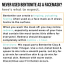 Calcium Bentonite Clay Healing Powder - Pure Organic Pharmaceutical, Better Than Food Grade - Face, Body & Hair Detox Mask, for Internal Use, Natural Mud Masks, Deep Pore Cleansing for Health & Beauty Lone Star Botanicals Store