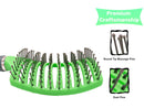 UltimateBrush Curved Vented Hair Brush,Vent Brush, Styling for Thick Long Hair, Detangling Massage Brush for Women or Men, Fast Drying Blow Dryer Brush WetDry (Green) UltimateBrush