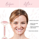 Rose Quartz Face Roller Skin Care Tools - Face Massager Roller, Facial Roller & Eye Roller for Puffy Eyes, Facial Massager Facial Tools Pair Perfectly with Skincare & Are Self Care Gifts for Women Beauty by Earth