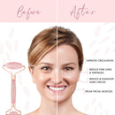Rose Quartz Face Roller Skin Care Tools - Face Massager Roller, Facial Roller & Eye Roller for Puffy Eyes, Facial Massager Facial Tools Pair Perfectly with Skincare & Are Self Care Gifts for Women Beauty by Earth