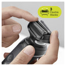 Braun Electric Razor for Men Foil Shaver with Precision Beard Trimmer, Body Groomer, Rechargeable, Wet & Dry with EasyClean & Charging Stand, Black, 6 Piece Set Braun