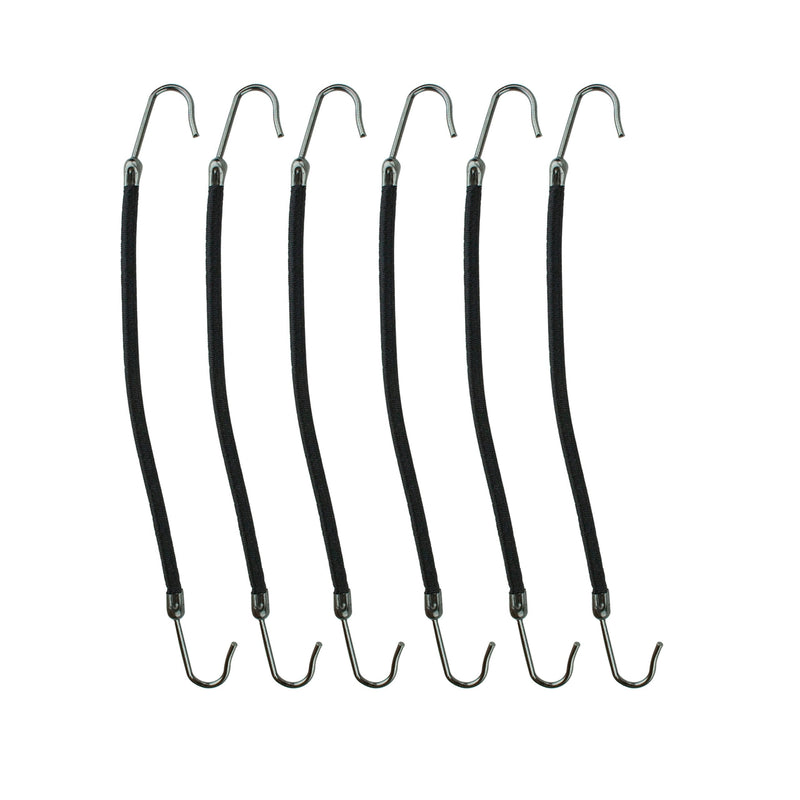 Kitsch Pro Bungee Hair Ties, Hair Ties with Hooks for Updos, Hair Bungee, Hair Elastics for Ponytails, Bungee Cord Hairties for All Hair Types, 6 Count, Black Kitsch