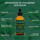 Rose Water for Face & Hair (4 oz) and Hyaluronic Acid Serum for Face & Eyes (2 oz) Simplified Skin