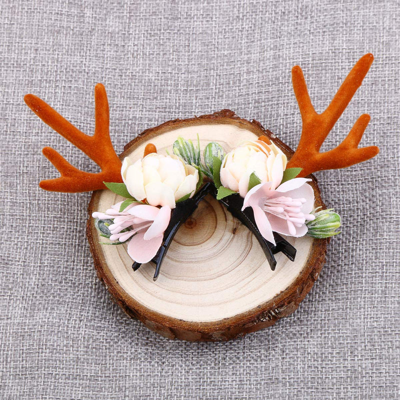 Christmas Deer Antlers Headband Hair Clips Hair Hoop Girl Beauty Headdress Reindeer Antler Headband Cute Deer Headband Hair Accessory ywduoying Store