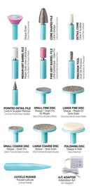 KISS Power File X Nail Dryer, All-In-One Nail Care Kit (2464N) KISS