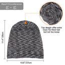 Satin Lined Hair Cover Sleep Cap - Adjustable Stay on No Fading Slouchy Night Sleeping Beanie for Frizzy Natural Curly Hair Protection Surgical Hat - Heather Black GB Selected