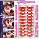 3D Magnetic Eyelashes with Eyeliner Kit - 7C SevenCrown Magnetic Lashes Natural Looking with Upgraded 4 Tubes of Liner Waterproof, Long Lasting,10 Pairs Reusable False Eyelashes Easy to Apply. Infinity Warehouse