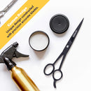 Equinox Professional Shears with Finger Rest & Finger Inserts - Ice Tempered Barber Hair Cutting Scissors - 6.5 Inches - Stainless Steel Rust Resistant Hair Scissors/Shears (Matte Black) Equinox International