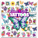 Crenstone Glitter Tattoos ~ 50 Dazzling Designs ~ Hearts, Butterflies, Flowers, and More! Crenstone