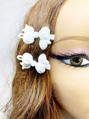 Tara Girls Self Hinge Plastic Bow Hair Barrettes Selection Pack Of 3 (COMBO21) Tara