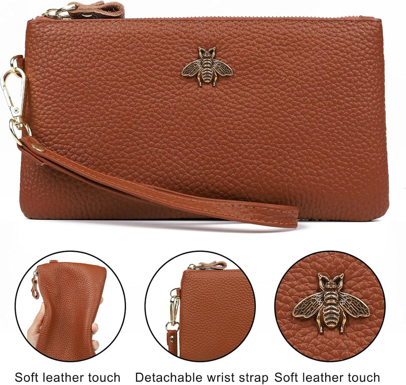 imeetu Women's Wristlet Clutch Purse Leather Cell Phone Wallet Handbag with Wrist Strap Infinity Warehouse