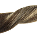 GOO GOO Clip in Hair Extensions Human Hair Balayage Chocolate Brown to Honey Blonde 20 Inch 120g 7pcs Remy Hair Extensions Real Natural Hair Straight GOO GOO