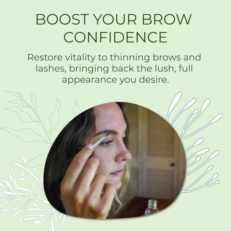 Sea El Castor Lash & Brow Serum Organic Castor Oil Rosemary Oil & Black Seed Oil Hair Conditioner - Eyelashes & Eyebrow Thickening & Growth Essentials for Women & Men - 1 fl oz Bottle (Pack of 2)