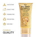 AZURE 24K Gold Luxury Firming Peel Off Mask – Lifting, Illuminating & Revitalizing | Removes Blackheads, Dirt & Oils | Reduces Wrinkles, Fine Lines & Acne Scars | Made in Korea - 150 mL Azure Cosmetics