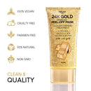 AZURE 24K Gold Luxury Firming Peel Off Mask – Lifting, Illuminating & Revitalizing | Removes Blackheads, Dirt & Oils | Reduces Wrinkles, Fine Lines & Acne Scars | Made in Korea - 150 mL Azure Cosmetics