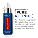 L'Oreal Paris Retinol Serum for Face, Night Serum 0.3% Pure Retinol from Revitalift Derm Intensives, Visibly Reduce Wrinkles, Even Deep Ones, 1 Oz Serum + Moisturizer Cream Samples, Packaging May Vary L'Oreal Paris
