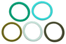 L. Erickson Sport Pony Tube, Green Multi, Set of Five - Exceptionally Secure with Gentle Hold L. Erickson Store