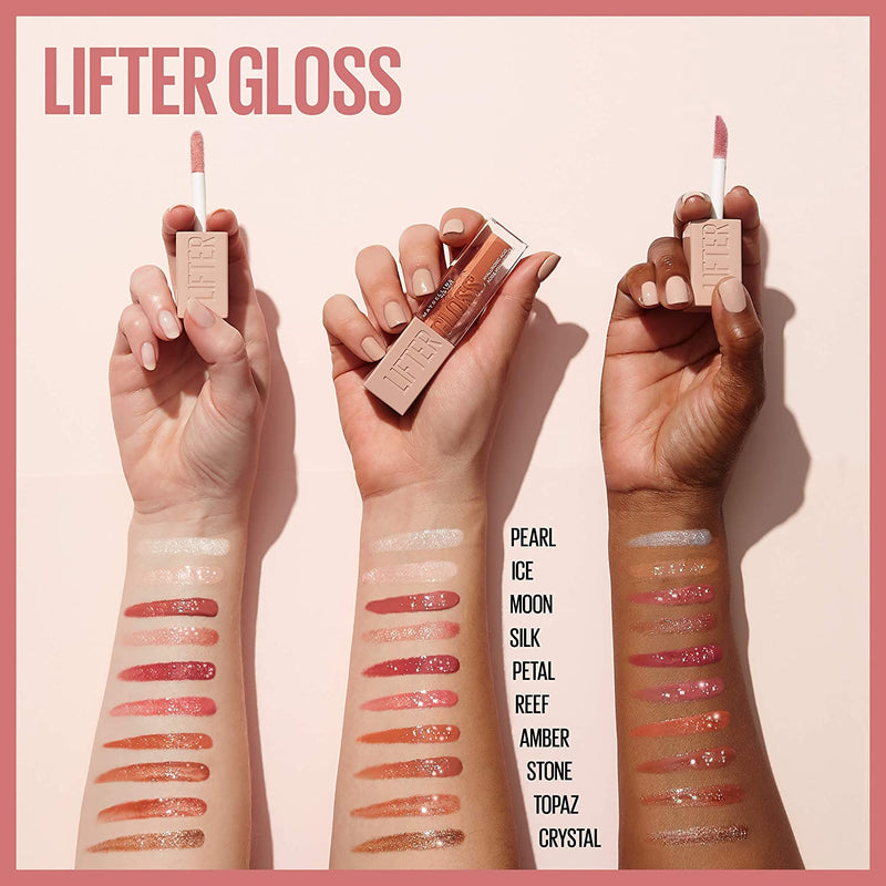 Maybelline Lifter Gloss Lip Gloss Makeup With Hyaluronic Acid, Hydrating, High Shine, Hydrated Lips, Fuller-Looking Lips, 003 MOON, 0.18 Fl Oz Maybelline New York
