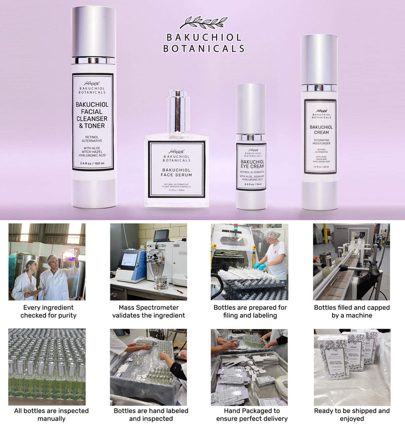 Bakuchiol Botanicals Eye Cream .5 Oz (3 Pack) - Clinical Strength Bakuchiol, Aloe, Squalane, Hyaluronic Acid, Caffeine, Vitamin E, B5, B3 - All Natural Plant Derived Ingredients - Made in USA Bakuchiol Botanicals