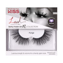 KISS Lash Couture Triple Push Up XL Collection, 3D Volume False Eyelashes in Extra Long Length with Triple Design Technology, Cruelty-Free, Contact Lens Friendly, and Reusable, Style Plunge, 1 Pair KISS