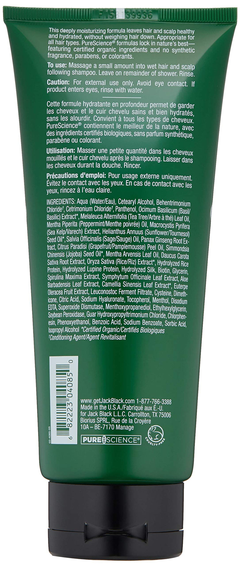 Jack Black - Nourishing Hair and Scalp Conditioner, 10 Fl Oz Jack Black