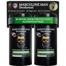 Deodorant for Men - Aluminum Free Mens Deodorant - Natural Deodorants - Sweat Protection for Underarm, No Stain Stick Deodorants, Made in USA, 3.2oz (Pack of 2, Rocket Man) Infinity Warehouse