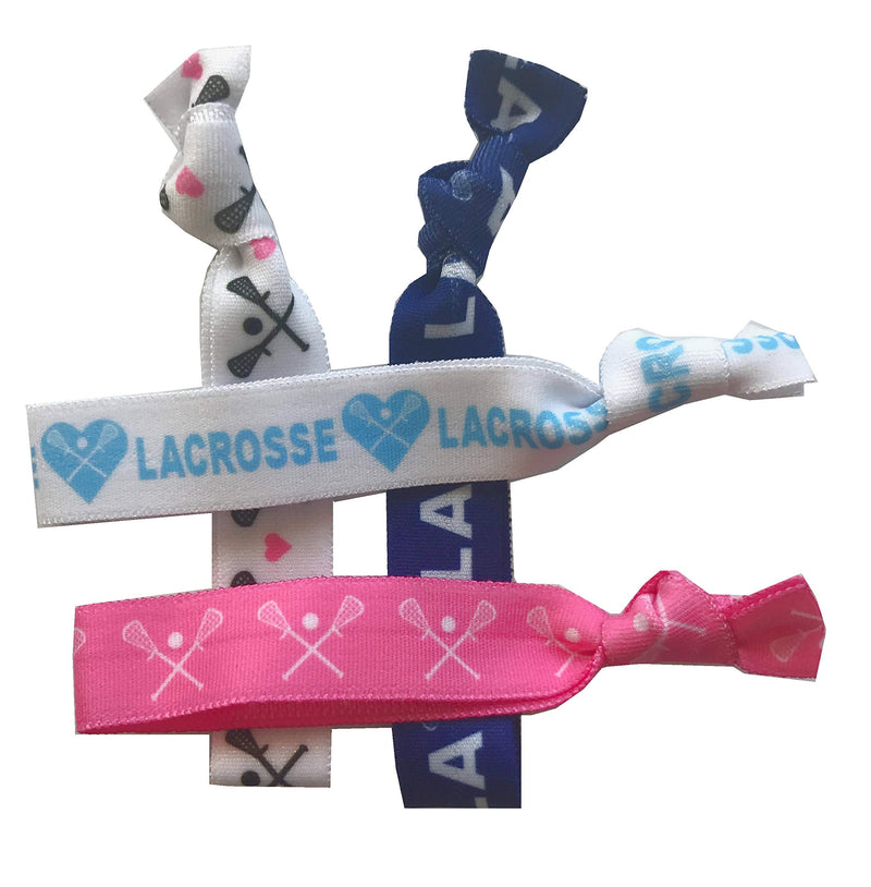 8 Piece Lacrosse Hair Elastic Set - Girls Lacrosse Hair Accessories - No Crease Lacrosse Hair Elastics Set - Lacrosse Set - Lacrosse Accessories for Players, Women, Girls, Coaches, Teams, Leagues - MA Sportigift
