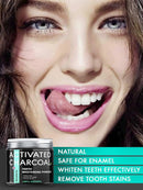 Activated Charcoal Teeth Whitening Powder – Coconut Teeth Whitener – Effective Remover Tooth Stains for a Healthier Whiter Smile - Product of UK by Sunatoria - Improved Formula - Charcoal Teeth White SUNATORIA