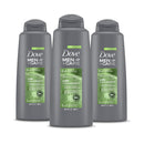 Dove Men+Care 2 in 1 Shampoo and Conditioner For Healthy-Looking Hair Lime + Cedarwood Naturally Derived Plant Based Cleansers 20.4 oz 3 Count DOVE MEN + CARE