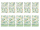 10 sheets St. Patrick’s Day Nail Stickers, Luck of The Irish Self-adhesive Nail Art Stickers, Shamrock False Nail Decals Manicure Nail Tip Decoration Conpru