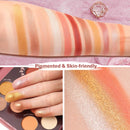 LUXAZA Pink Nudes Neutral Eyeshadow Palette - Eyeliner - Mirror, Matte Shimmer Gold Red Metallic Makeup Palette, Coordinated Warm Blush Pigmented Makeup pallet Starter Kit for Women - Nudes Pink LUXAZA