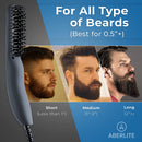 Aberlite EDC - Premium Beard Straightener Brush for Men - Professional Straightening Tool Heated Comb - For Short & Long Beards  - For Home and Travel Aberlite