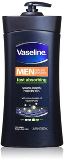 Vaseline Men Body and Face Lotion , 20.3 Ounce Bottle(Pack of 2) Vaseline