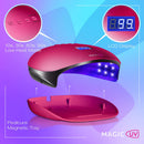 Professional UV LED Nail Lamp 48W - Salon/Home Use Dryer for Nail Polish - 4 Timer Modes - Manicure and Pedicure Compatible Gel Nail Polish Curing Lamp - LCD Display | Bonus 5 Finger Clips - Pink Magic UV Store